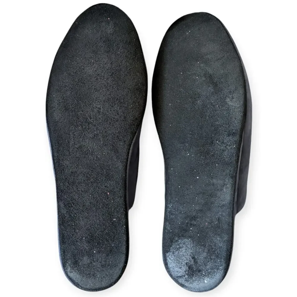 Del Toro x Saks Fifth Avenue Dog Embroidered Navy Blue House Slippers Mens 10.5